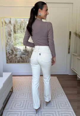 BODY FEMININO GOLA ALTA LAURA - COSH JEANS - Campo