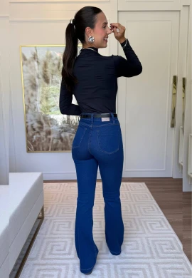 BODY FEMININO GOLA ALTA LAURA - COSH JEANS - Preto
