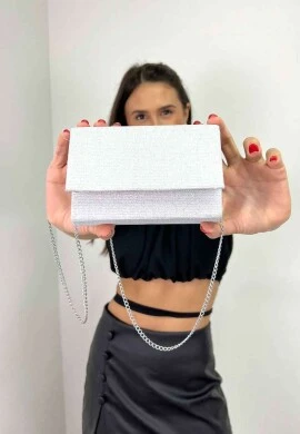 BOLSA BRILHO QUADRADA - COSH JEANS - Prata
