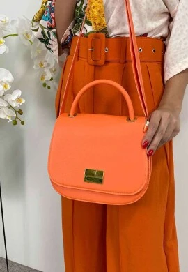 BOLSA REDONDA PEQUENA - COSH JEANS - Laranja