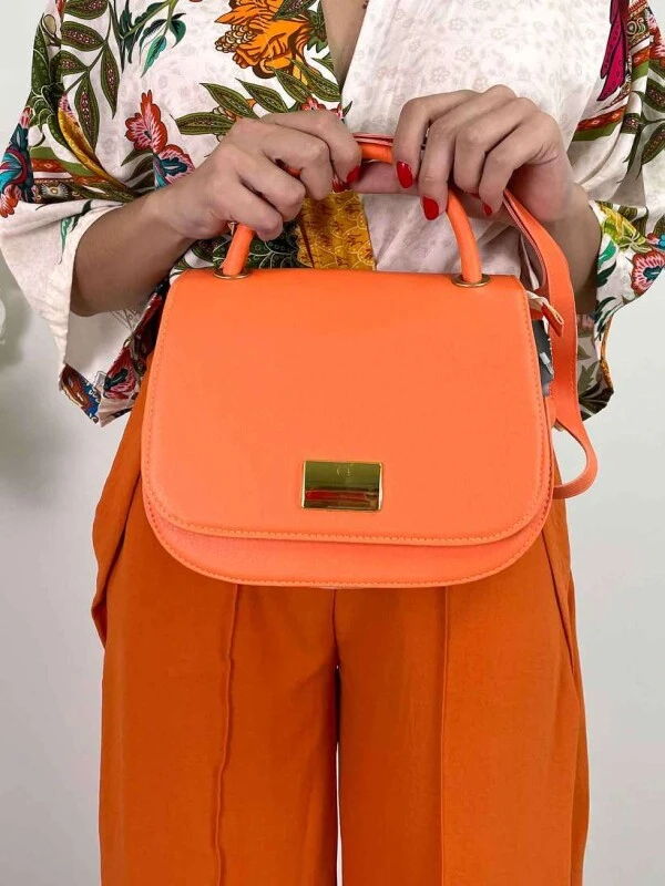 BOLSA REDONDA PEQUENA - COSH JEANS - Laranja