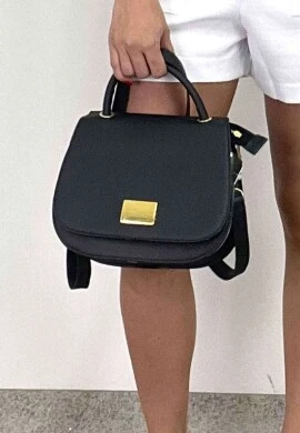 BOLSA REDONDA PEQUENA - COSH JEANS - Preto