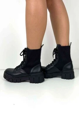 BOTA COTURNO DE CADARÇO - COSH JEANS - Preto