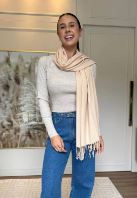 CACHECOL LISO FINO - COSH JEANS - Bege
