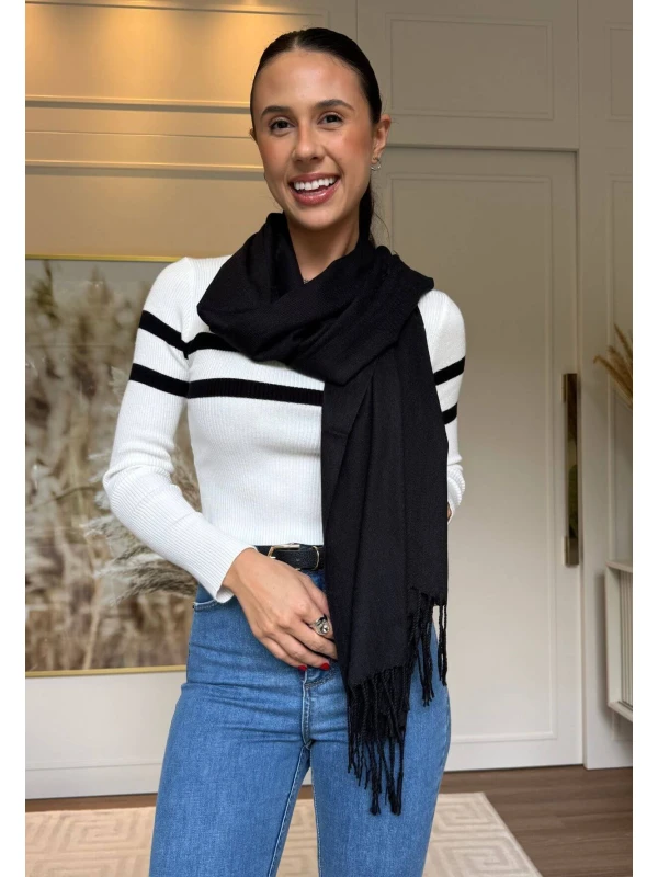 CACHECOL LISO FINO - COSH JEANS - Preto