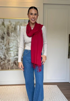 CACHECOL LISO FINO - COSH JEANS - Vermelho