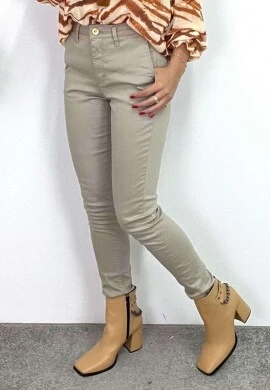 CALÇA ESMERALDA CIGARRETE FEMININA  COSH JEANS - Areia