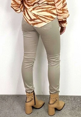 CALÇA ESMERALDA CIGARRETE FEMININA  COSH JEANS - Areia