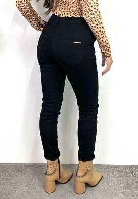 CALÇA ESMERALDA CIGARRETE FEMININA  COSH JEANS - Preto