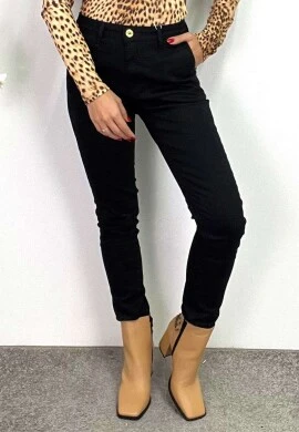 CALÇA ESMERALDA CIGARRETE FEMININA  COSH JEANS - Preto