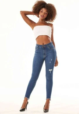 CALÇA JEANS CIGARRETE COM ELASTANO - Jeans