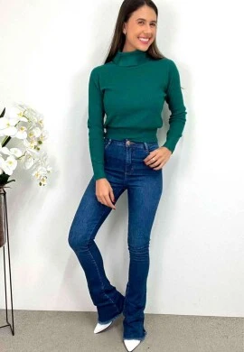 CALÇA JEANS FLARE FEMININA STONADA - COSH JEANS - Jeans