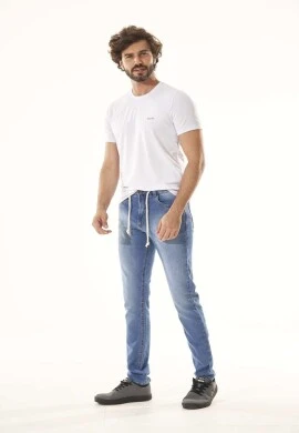 CALÇA JEANS MOLETOM COM ELASTANO - Jeans