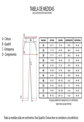 CALÇA JEANS MOLETOM COM ELASTANO - Jeans
