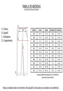 CALÇA JEANS MOLETOM COM ELASTANO - Jeans