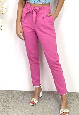 CALÇA LINHO RUSTICO - COSH JEANS - Rosa