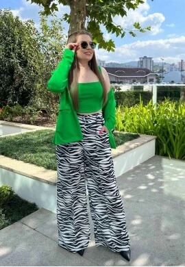 CALÇA PANTALONA DE ZEBRA FEMININA  COSH JEANS - Zebra