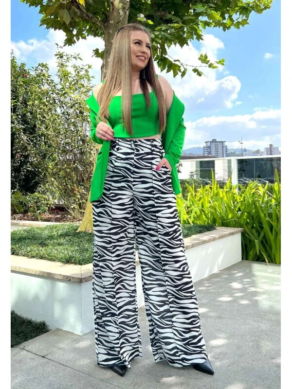 CALÇA PANTALONA DE ZEBRA FEMININA  COSH JEANS - Zebra