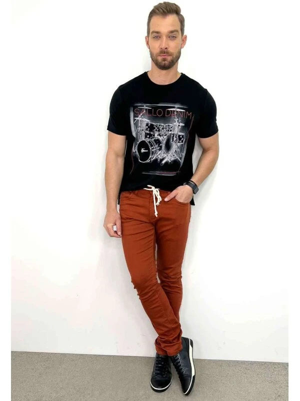 CALÇA SARJA GANGSTER MASCULINA  COSH JEANS - Ferrugem
