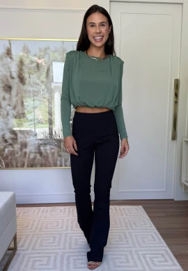 CALÇA ALFAIATARIA FLARE - COSH JEANS - Preto