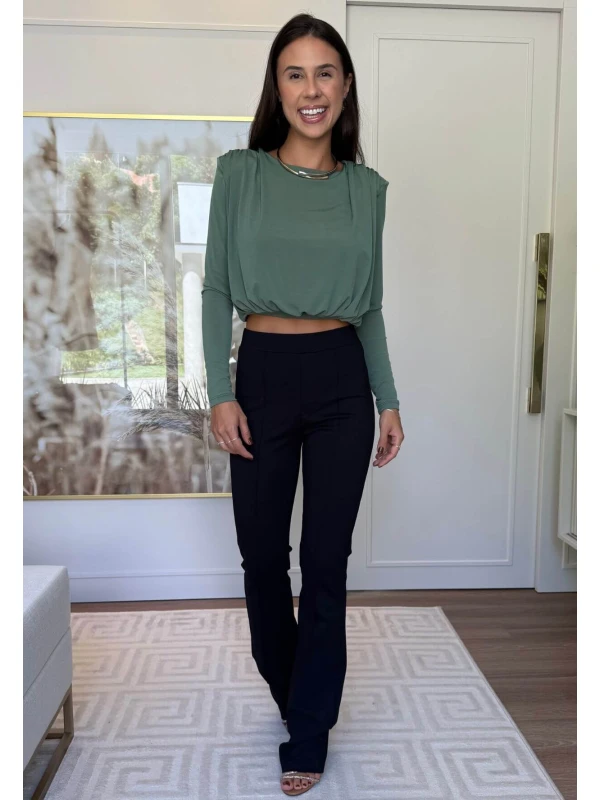 CALÇA ALFAIATARIA FLARE - COSH JEANS - Preto