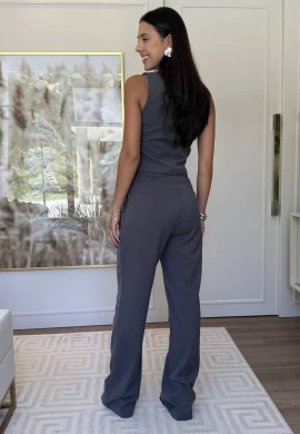 CALÇA ALFAIATARIA WIDE - COSH JEANS - Cinza