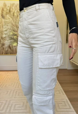 CALÇA CARGO FEMININA RAISSA  COSH JEANS - Gelo