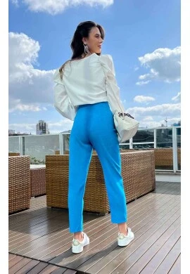CALÇA DE ALFAIATARIA FEMININA - COSH JEANS - Azul