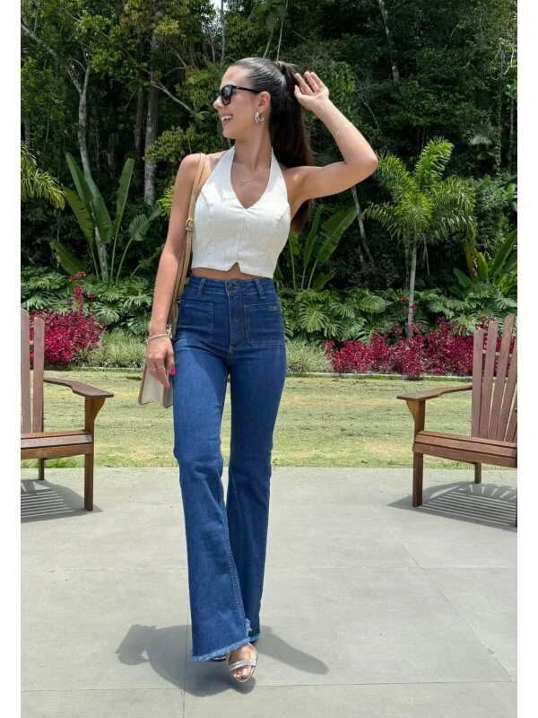 CALÇA FEMININA FLARE ESTER - COSH JEANS - Jeans