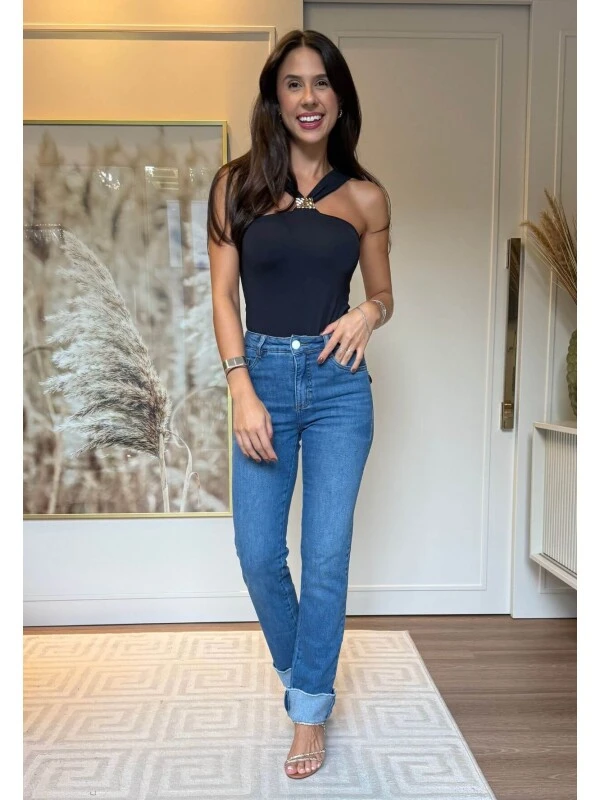 CALÇA FEMININA RETA BELA 2 EM 1  COSH JEANS - Jeans
