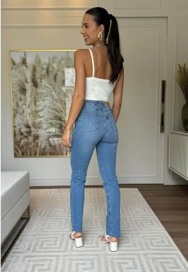 CALÇA FEMININA RETA FATIMA - COSH JEANS - Jeans