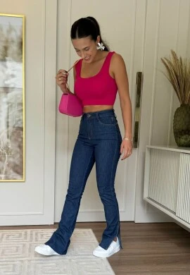 CALÇA FEMININA RETA LEILA - COSH JEANS - Jeans
