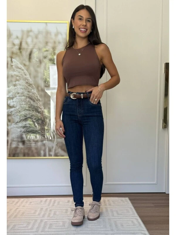 CALÇA FEMININA SKINNY SAFIRA - COSH JEANS - Jeans escuro