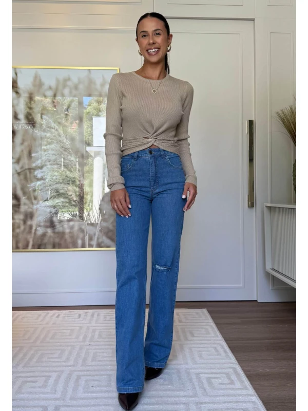 CALÇA FEMININA WIDE LEG CLARA - COSH JEANS - Jeans