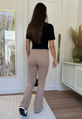 CALÇA FLARE BRENDA - COSH JEANS - Camurça