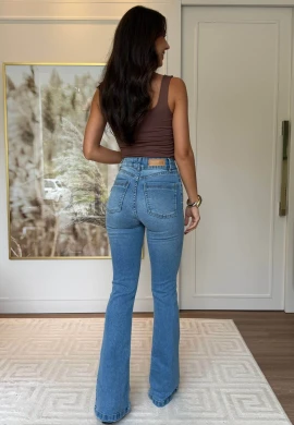 CALÇA FLARE FEMININA ANALU - COSH JEANS - Jeans claro