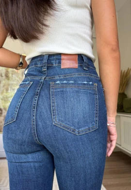CALÇA FLARE FEMININA GISELE - COSH JEANS - Jeans escuro