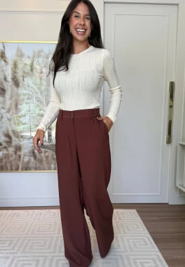 CALÇA INEZ FEMININA - COSH JEANS - Marrom