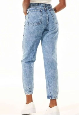 CALÇA JEANS BAGGY MARMORIZADA - Jeans