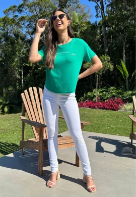 CALÇA JEANS COLLOR JHENY FEMININA - COSH - Branco