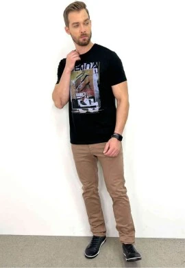 CALÇA JEANS COLLOR MASCULINA - COSH JEANS - Camurça