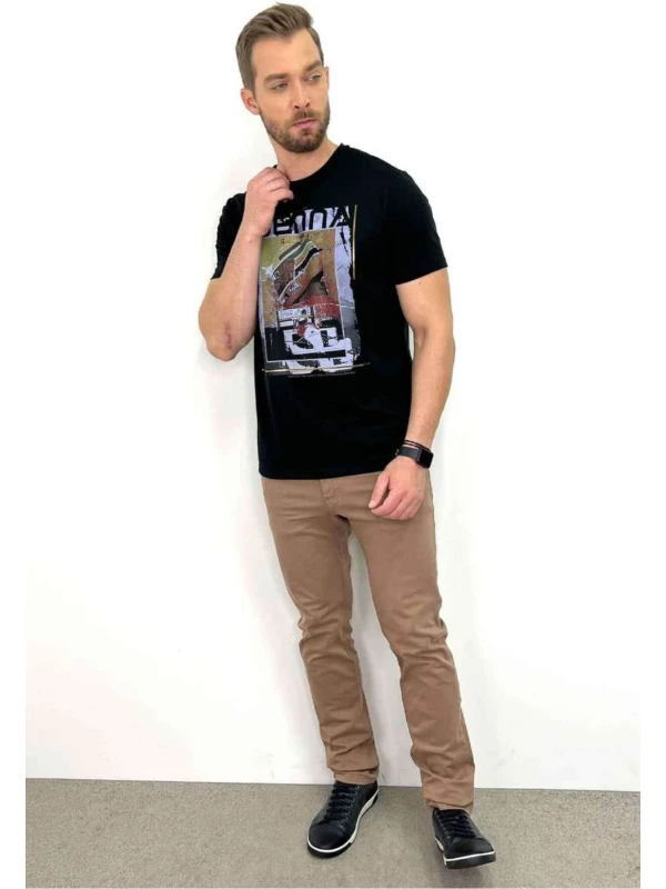 CALÇA JEANS COLLOR MASCULINA - COSH JEANS - Camurça
