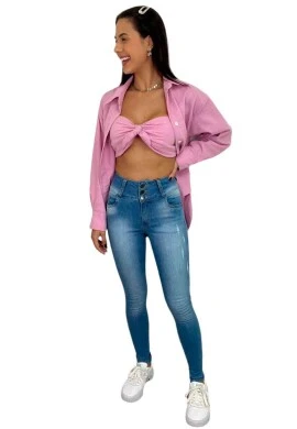 CALÇA JEANS CÓS ALTO FEMININA  COSH JEANS - Jeans