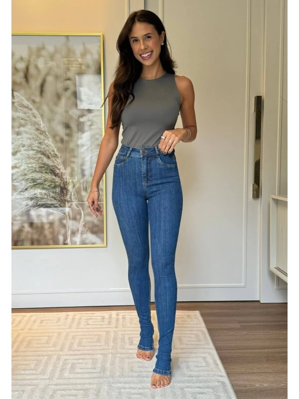 CALÇA JEANS FEMININA ADRIANA LONGA - COSH JEANS - Jeans medio
