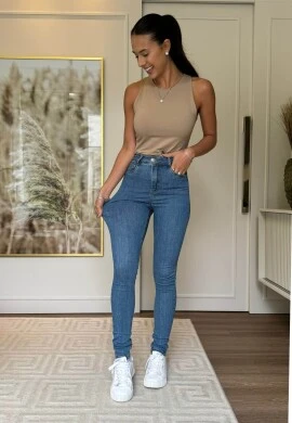 CALÇA JEANS FEMININA ADRIANA LONGA - COSH JEANS - Jeans claro