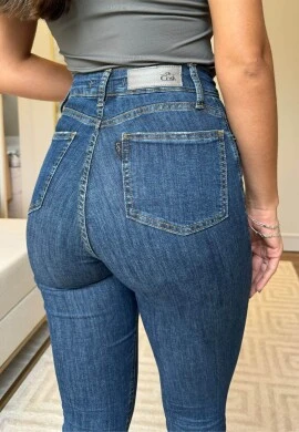 CALÇA JEANS FEMININA ADRIANA LONGA - COSH JEANS - Jeans escuro