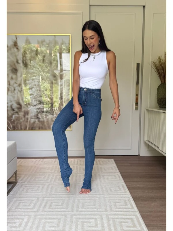 CALÇA JEANS FEMININA CECILIA LONGA - COSH JEANS - Jeans claro