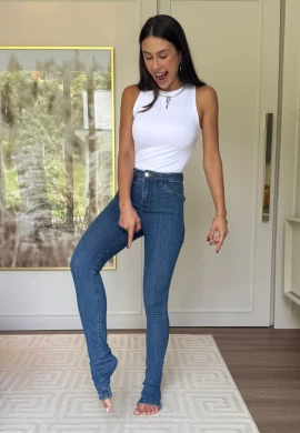 CALÇA JEANS FEMININA CECILIA LONGA - COSH JEANS - Jeans medio