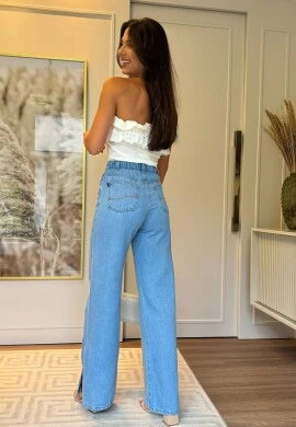CALÇA JEANS FEMININA WIDE LEG LUIZA  COSH JEANS - Jeans