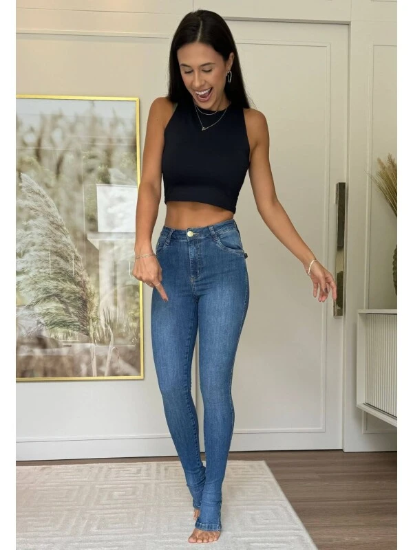 CALÇA JEANS GISELE LONGA FEMININA - COSH - Jeans